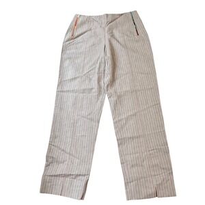 NWT Herve Benard Women's Size 8 Striped Linen Blend Pants  Corpcore